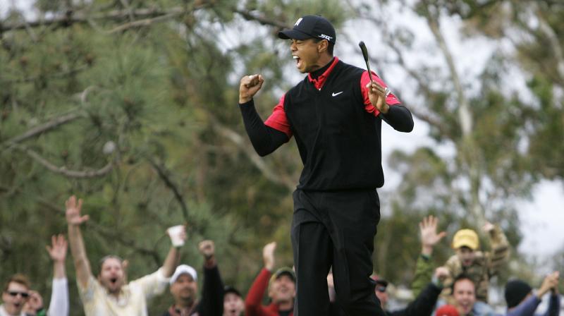 Not since the 2008 U.S. Open had Woods hoisted a major trophy while the last of his four Augusta titles came in 2005, his fifth Green Jacket leaving him one short of another Nicklaus record. (Photo: AP) Not since the 2008 U.S. Open had Woods hoisted a major trophy while the last of his four Augusta titles came in 2005, his fifth Green Jacket leaving him one short of another Nicklaus record. (Photo: AP)