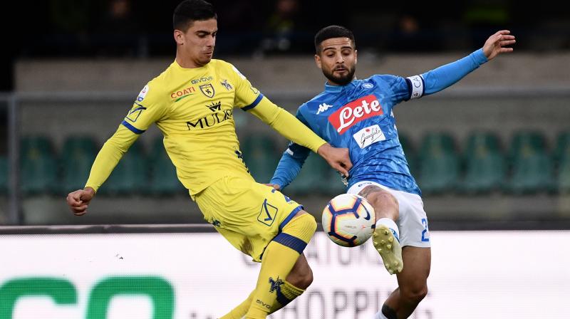 Two goals from Kalidou Koulibaly either side of an Arkadiusz Milik strike confirmed Chievo’s demotion despite Bostjan Cesar’s late consolation, after a miserable season in which the Verona club have recorded just one win in 32 games. (Photo: AFP) Two goals from Kalidou Koulibaly either side of an Arkadiusz Milik strike confirmed Chievo’s demotion despite Bostjan Cesar’s late consolation, after a miserable season in which the Verona club have recorded just one win in 32 games. (Photo: AFP)