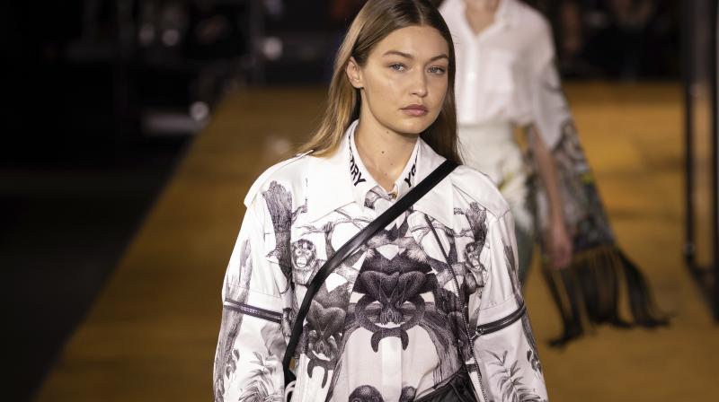 The Burberry creative chief had a star-studded catwalk to unveil the Spring/Summer 2020 line with models including Kendall Jenner. (Photo: AP) The Burberry creative chief had a star-studded catwalk to unveil the Spring/Summer 2020 line with models including Kendall Jenner. (Photo: AP)