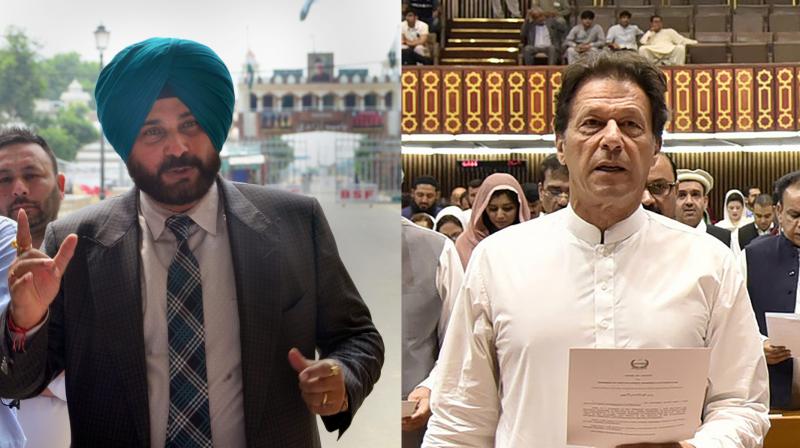 The ceremony was attended by former cricketer and Congress leader Navjot Singh Sidhu, who arrived in Pakistan yesterday, legendary pacer Wasim Akram, top officials from the Pakistan Army, Air Force and Navy, among a host of other high-profile dignitaries. The ceremony was also graced by his wife Bushra Maneka. (Photo: PTI / AFP) The ceremony was attended by former cricketer and Congress leader Navjot Singh Sidhu, who arrived in Pakistan yesterday, legendary pacer Wasim Akram, top officials from the Pakistan Army, Air Force and Navy, among a host of other high-profile dignitaries. The ceremony was also graced by his wife Bushra Maneka. (Photo: PTI / AFP)