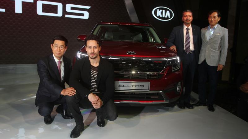 Bollywood Actor Tiger Shroff the Brand Ambassador for Kia Motors, launching Kia Seltos in Mumbai on Thursday. (Photo: Mrugesh Bandiwadekar) Bollywood Actor Tiger Shroff the Brand Ambassador for Kia Motors, launching Kia Seltos in Mumbai on Thursday. (Photo: Mrugesh Bandiwadekar)