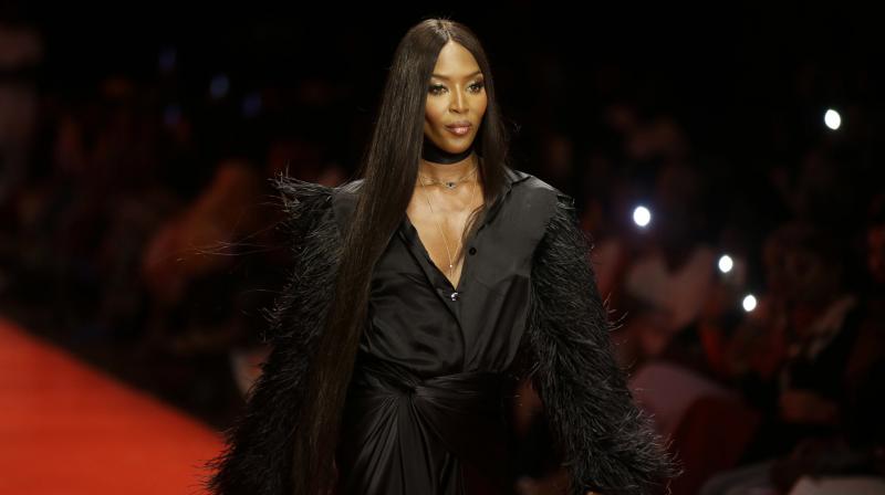British model Naomi Campbell displays an outfit by designer Tiffani Amber during the ARISE Fashion Week event in Lagos, Nigeria, Sunday, April 1, 2018. (Photo: AP) British model Naomi Campbell displays an outfit by designer Tiffani Amber during the ARISE Fashion Week event in Lagos, Nigeria, Sunday, April 1, 2018. (Photo: AP)