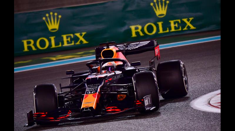 Red Bulls Dutch driver Max Verstappen drives during the Abu Dhabi Formula One Grand Prix at the Yas Marina Circuit in the Emirati city of Abu Dhabi on Sunday. - AFP