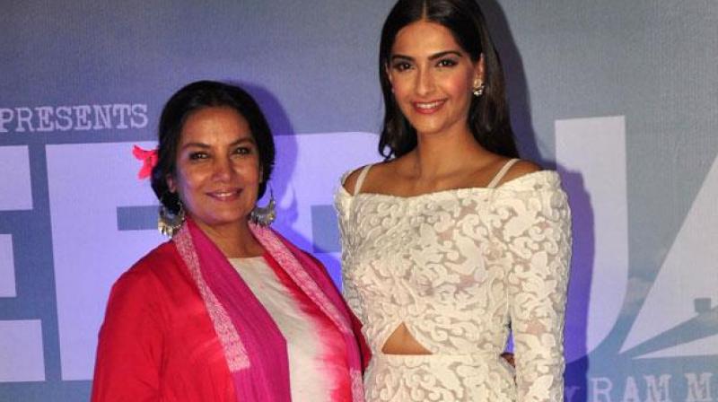 Shabana Azmi and Sonam Kapoor. Shabana Azmi and Sonam Kapoor.