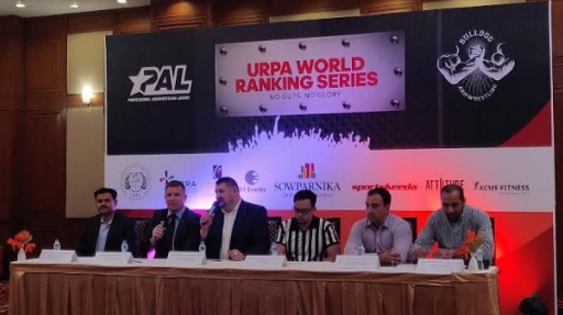 Dignitaries from PAL and Sowparnika Projects announcing India's first first-ever International Ranking Series. Dignitaries from PAL and Sowparnika Projects announcing India's first first-ever International Ranking Series.