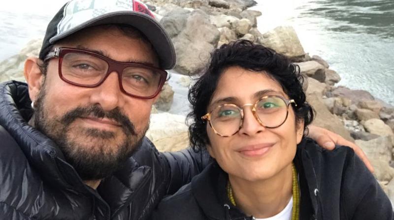 Aamir Khan and Kiran Rao during their trip to Arunachal Pradesh recently. (Twitter) Aamir Khan and Kiran Rao during their trip to Arunachal Pradesh recently. (Twitter)