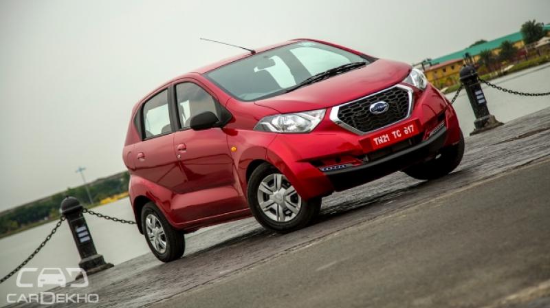 The A, T and T(O) variants of the redi-GO cost Rs 2.86 lakh, Rs 3.14 lakh and Rs 3.26 lakh (all prices ex-showroom Delhi). The A, T and T(O) variants of the redi-GO cost Rs 2.86 lakh, Rs 3.14 lakh and Rs 3.26 lakh (all prices ex-showroom Delhi).