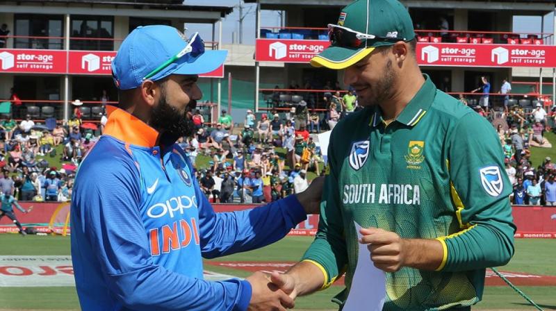 After losing the fourth ODI both Virat Kohli (left) and his boys will look to wrap up the series, while South Africa stand in skipper Aiden Markram (right) would want his team to continue their winning momentum to square the series . (Photo: BCCI) After losing the fourth ODI both Virat Kohli (left) and his boys will look to wrap up the series, while South Africa stand in skipper Aiden Markram (right) would want his team to continue their winning momentum to square the series . (Photo: BCCI)