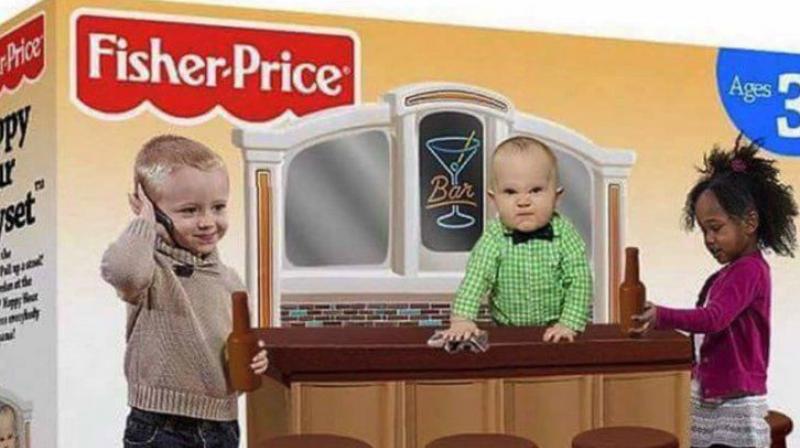 The toymaker's account responded that the product wasn't 'endorsed, produced or approved by Fisher-Price.' (Photo: Facebook) The toymaker's account responded that the product wasn't 'endorsed, produced or approved by Fisher-Price.' (Photo: Facebook)