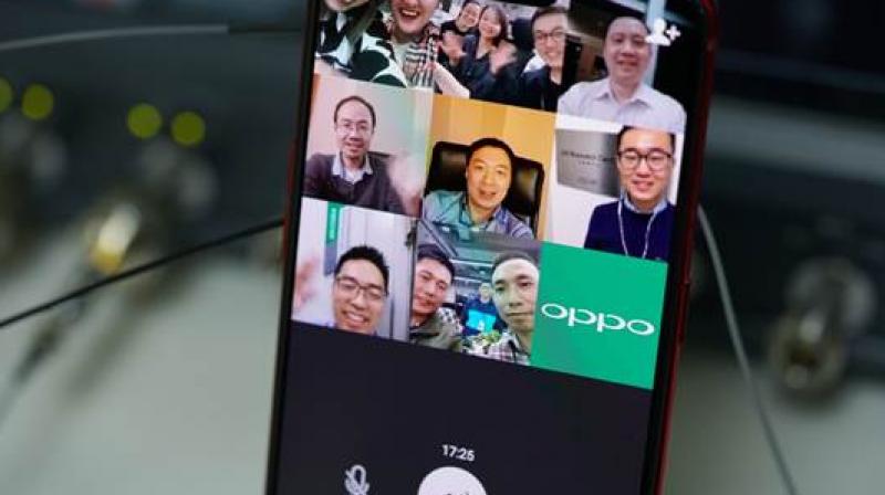Engineers from six OPPO R&D institutes worldwide participated in the video call using WeChat Engineers from six OPPO R&D institutes worldwide participated in the video call using WeChat