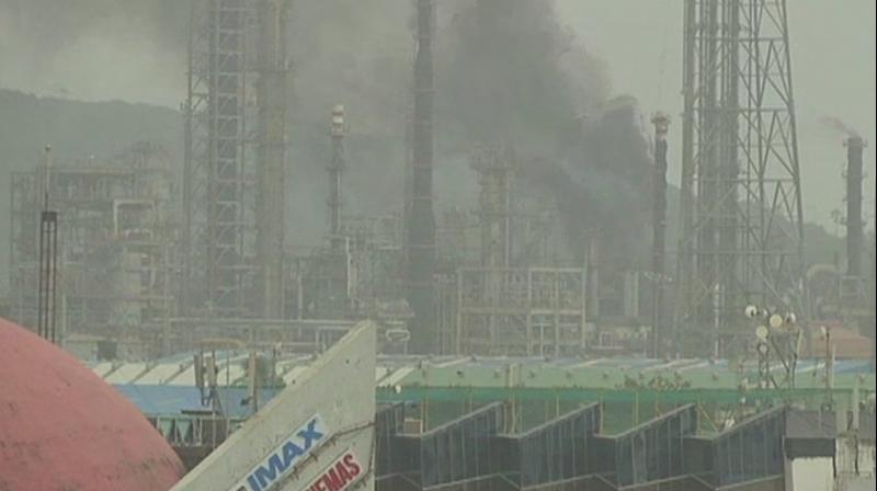 The plant at Mahul road in Chembur area of Mumbai caught fire at around 3 pm, official said. (Photo: Twitter | ANI) The plant at Mahul road in Chembur area of Mumbai caught fire at around 3 pm, official said. (Photo: Twitter | ANI)