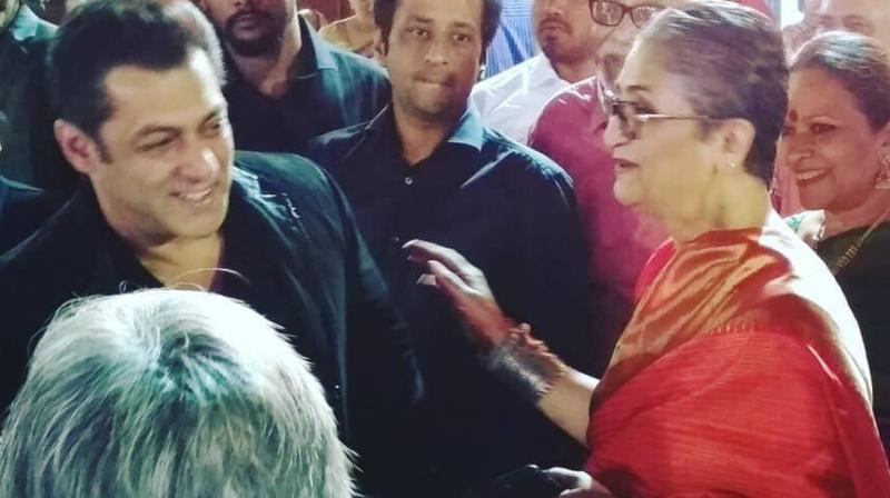 Salman Khan at a wedding. Salman Khan at a wedding.