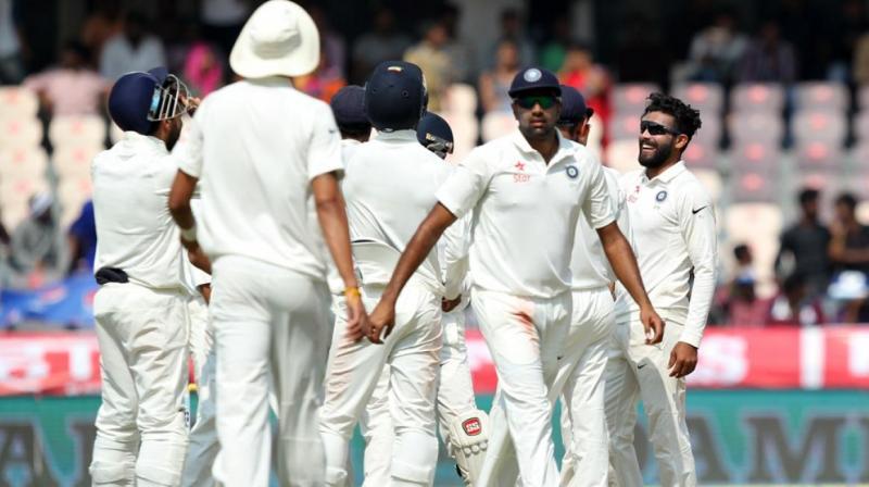 Ravichandran Ashwin and Ravindra Jadeja took 4 wickets each in the 2nd innings to help India to a massive win against Bangladesh. (Photo: BCCI) Ravichandran Ashwin and Ravindra Jadeja took 4 wickets each in the 2nd innings to help India to a massive win against Bangladesh. (Photo: BCCI)