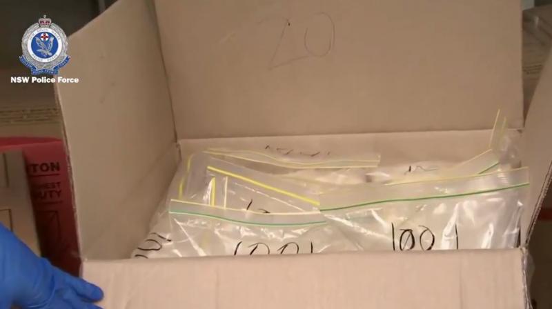 A search of the vehicle turned up 273kg of ice, said police, who released footage of the drugs neatly packed in cardboard boxes, taped up and loaded into the back of the van. (Photo: Twitter | @nswpolice) A search of the vehicle turned up 273kg of ice, said police, who released footage of the drugs neatly packed in cardboard boxes, taped up and loaded into the back of the van. (Photo: Twitter | @nswpolice)