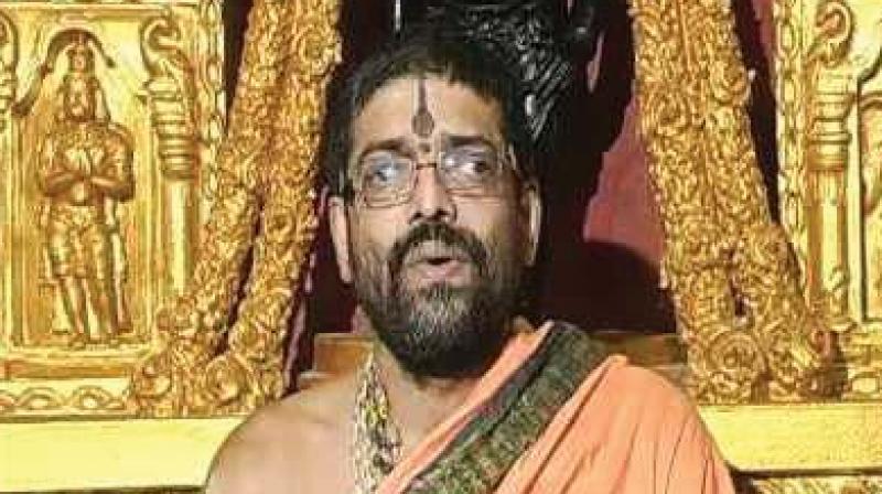 Sri Lakshmivara Teertha Swamiji fell ill after having food at the base mutt in Shiroor in the afternoon on July 18. Sri Lakshmivara Teertha Swamiji fell ill after having food at the base mutt in Shiroor in the afternoon on July 18.