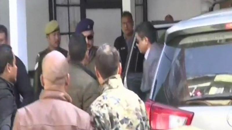 This is the third day of his questioning by the central investigative agency. (Photo: ANI) This is the third day of his questioning by the central investigative agency. (Photo: ANI)