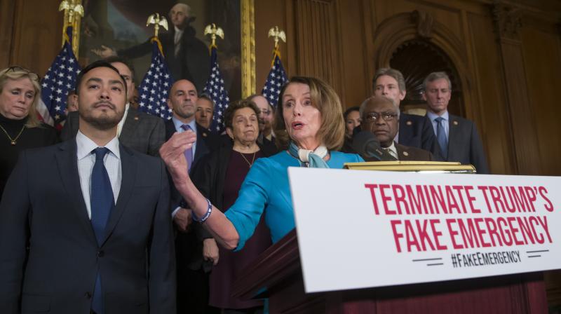 The emergency declaration would allow Trump to find funding for the Mexican border wall -- his signature campaign promise -- from other sources. (Photo:AP) The emergency declaration would allow Trump to find funding for the Mexican border wall -- his signature campaign promise -- from other sources. (Photo:AP)