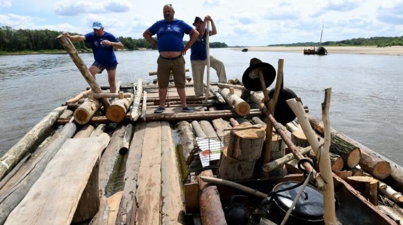 The group hopes to do the 724 kilometres (450 miles) between their village and the Baltic in 29 days. (Photo: AFP) The group hopes to do the 724 kilometres (450 miles) between their village and the Baltic in 29 days. (Photo: AFP)