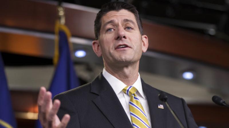 House Speaker Paul Ryan of Wis. meets with reporters on Capitol Hill in Washington, as the Republican majority in Congress remains stymied by their inability to fulfill their political promise to repeal and replace 'Obamacare'. (Photo: AP) House Speaker Paul Ryan of Wis. meets with reporters on Capitol Hill in Washington, as the Republican majority in Congress remains stymied by their inability to fulfill their political promise to repeal and replace 'Obamacare'. (Photo: AP)