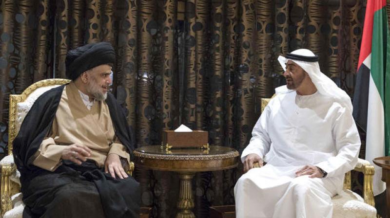 Sheikh Mohammed bin Zayed Al-Nahyan, crown prince of Abu Dhabi and deputy supreme commander of the UAE Armed Forces, meets with Iraqi Shiite leader Moqtada al Sadr in Abu Dhabi. (Photo: AFP) Sheikh Mohammed bin Zayed Al-Nahyan, crown prince of Abu Dhabi and deputy supreme commander of the UAE Armed Forces, meets with Iraqi Shiite leader Moqtada al Sadr in Abu Dhabi. (Photo: AFP)