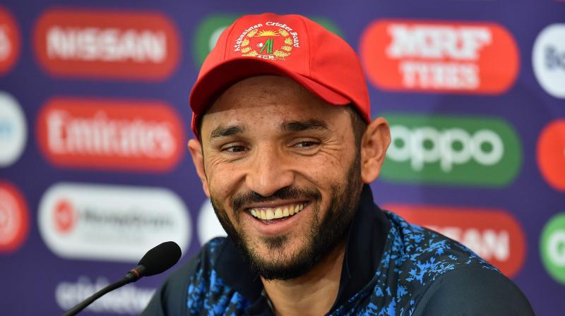 Despite falling just short in their response, the Afghanistan skipper was optimistic about his spinners as they seek their first win of the competition. (Photo: AFP) Despite falling just short in their response, the Afghanistan skipper was optimistic about his spinners as they seek their first win of the competition. (Photo: AFP)