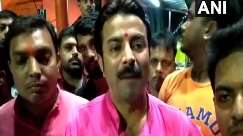 The BJYM members have threatened to block all main roads to recite Hanuman Chalisa on Tuesdays. (Photo: ANI) The BJYM members have threatened to block all main roads to recite Hanuman Chalisa on Tuesdays. (Photo: ANI)