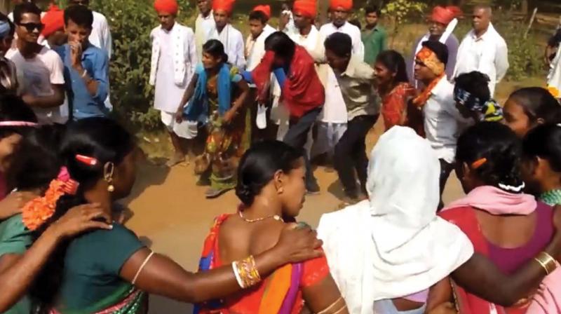 A festive dance, Dussehra in Bastar. A festive dance, Dussehra in Bastar.