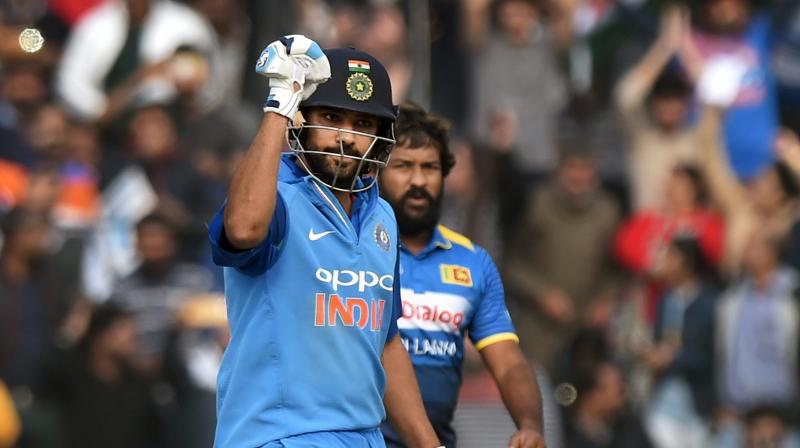 Rohit, who smashed his third double hundred in ODIs in Mohali on Wednesday, has scored seven hundreds this year (six in ODIs and one in Tests) marking a successful return to international cricket following a thigh surgery last November. (Photo: PTI) Rohit, who smashed his third double hundred in ODIs in Mohali on Wednesday, has scored seven hundreds this year (six in ODIs and one in Tests) marking a successful return to international cricket following a thigh surgery last November. (Photo: PTI)