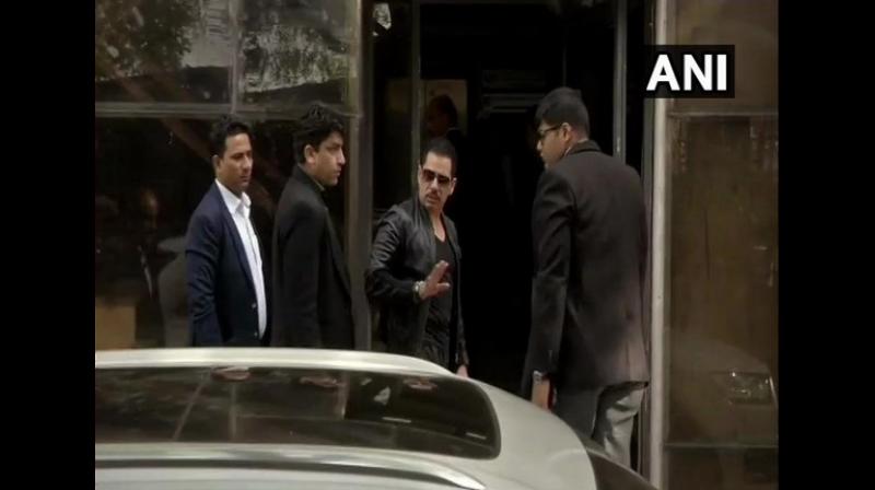 Robert Vadra arriving at ED office in Jaipur on Wednesday. (Photo: ANI) Robert Vadra arriving at ED office in Jaipur on Wednesday. (Photo: ANI)