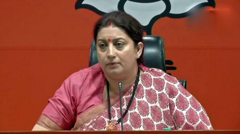 She alleged that Gandhi, while speaking during the Motion of No Confidence against the government, had 'concocted' a conversation between him and French President Emmanuel Macron, which the French government promptly denied. (Photo: File) She alleged that Gandhi, while speaking during the Motion of No Confidence against the government, had 'concocted' a conversation between him and French President Emmanuel Macron, which the French government promptly denied. (Photo: File)