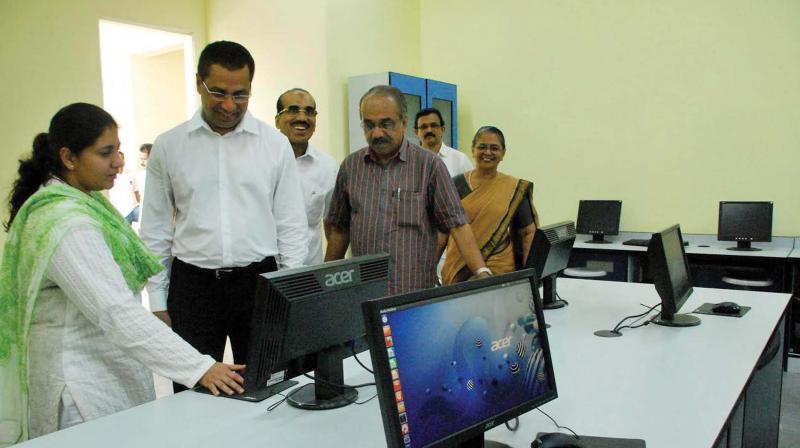 The file picture shows Pradeep Kumar, MLA, visiting Government Vocational Higher Secondary School for Girls at Nadakkavu after inaugurating PRISM project. The project turned school’s computer lab into a sophisticated one. (Photo: DC) The file picture shows Pradeep Kumar, MLA, visiting Government Vocational Higher Secondary School for Girls at Nadakkavu after inaugurating PRISM project. The project turned school’s computer lab into a sophisticated one. (Photo: DC)