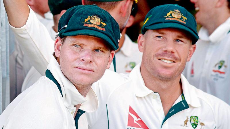Steve Smith and David Warner, the nucleus of Australian batting. AFP Photo Steve Smith and David Warner, the nucleus of Australian batting. AFP Photo