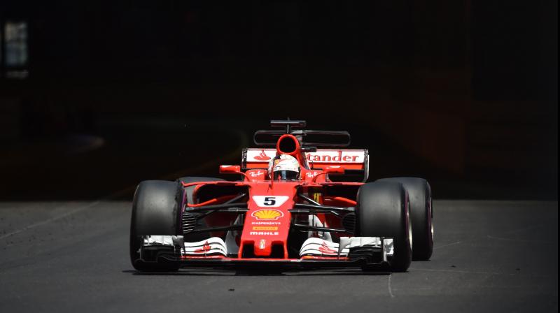 Ferraris Sebastian Vettel during a practice session. DC File Photo