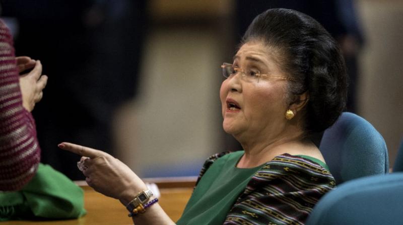 Chaos erupted at Imelda Marcos's 90th birthday party. (Photo: AFP) Chaos erupted at Imelda Marcos's 90th birthday party. (Photo: AFP)
