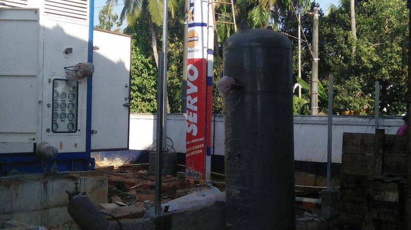 A CNG station under construction at Muttom. A CNG station under construction at Muttom.