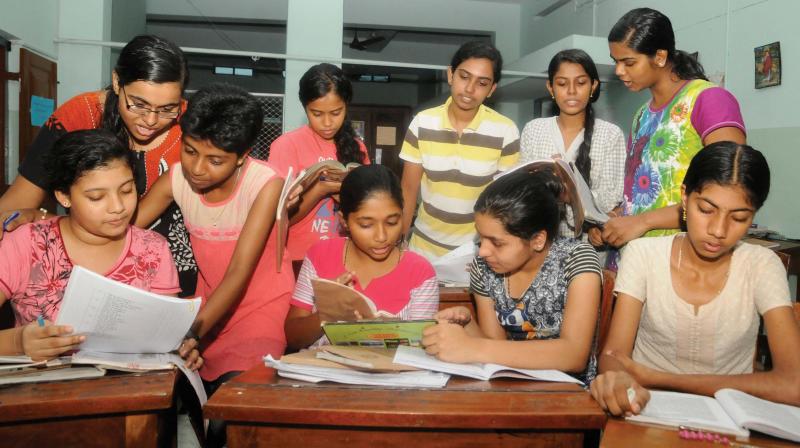 Students of Carmel School in Thiruvananthapuram prepare for the SSLC examinations. (File pic) Students of Carmel School in Thiruvananthapuram prepare for the SSLC examinations. (File pic)