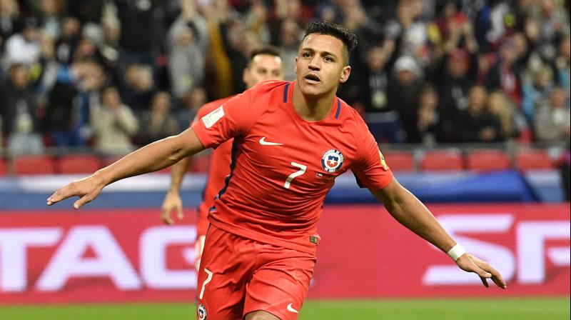 Alexis Sanchez's goal was his 38th for Chile in 113 appearances as he overtook the previous scoring record held by Marcelo Salas.(Photo: AP) Alexis Sanchez's goal was his 38th for Chile in 113 appearances as he overtook the previous scoring record held by Marcelo Salas.(Photo: AP)