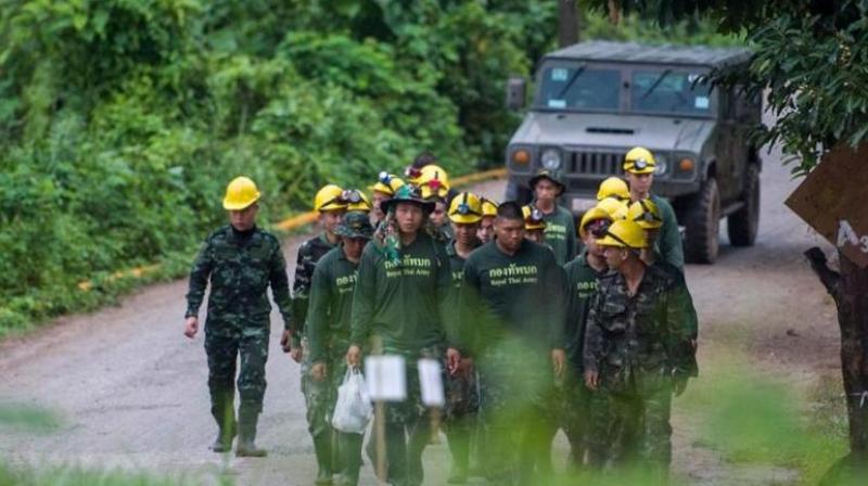 Four boys among the group of 13 trapped in a flooded Thai cave for more than a fortnight were rescued on July 8 after surviving a treacherous escape, raising hopes elite divers would also save the others soon. (Photo: AFP) Four boys among the group of 13 trapped in a flooded Thai cave for more than a fortnight were rescued on July 8 after surviving a treacherous escape, raising hopes elite divers would also save the others soon. (Photo: AFP)