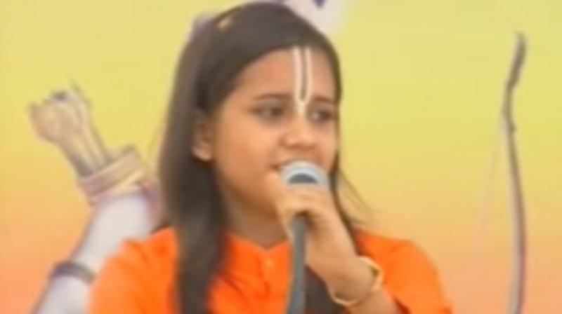 Sadhvi Saraswati, President of Sanatan Dharma Prachar Seva Samiti of Chhindwada in MP. (Photo: Videograb) Sadhvi Saraswati, President of Sanatan Dharma Prachar Seva Samiti of Chhindwada in MP. (Photo: Videograb)