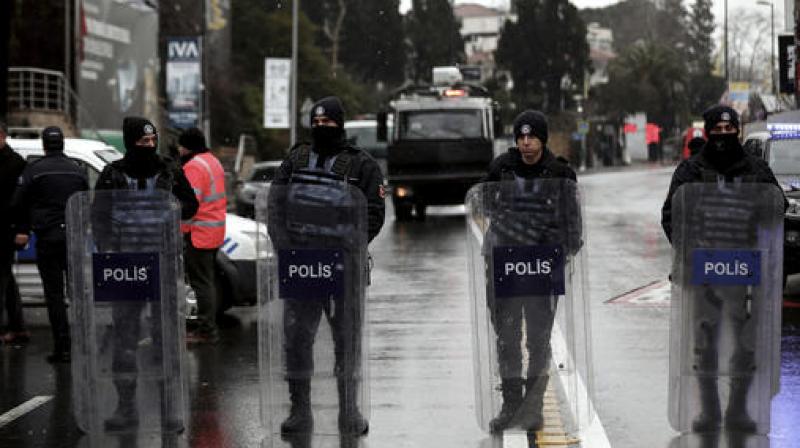 Turkish police officers block the road leading to the scene of an attack in Istanbul. (Photo: AP) Turkish police officers block the road leading to the scene of an attack in Istanbul. (Photo: AP)