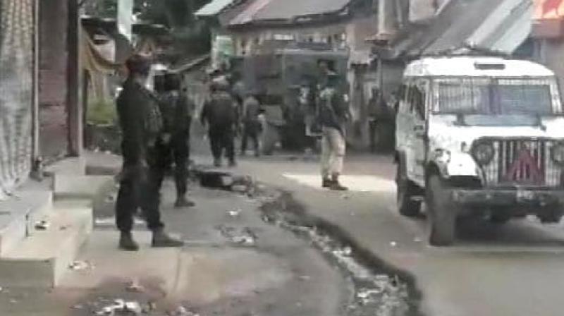 Two terrorist were killed in an encounter which broke out between terrorists and security forces in Shopian district of Jammu and Kashmir on early hours of Saturday. (Photo: Twitter/ ANI) Two terrorist were killed in an encounter which broke out between terrorists and security forces in Shopian district of Jammu and Kashmir on early hours of Saturday. (Photo: Twitter/ ANI)