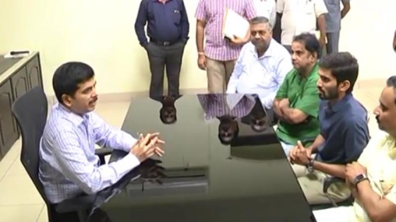 Badminton champion Kidambi Srikanth submitted his joining report to Guntur collector Kona Shashidhar and took formal charge on Wednesday. (YouTube | Screengrab) Badminton champion Kidambi Srikanth submitted his joining report to Guntur collector Kona Shashidhar and took formal charge on Wednesday. (YouTube | Screengrab)