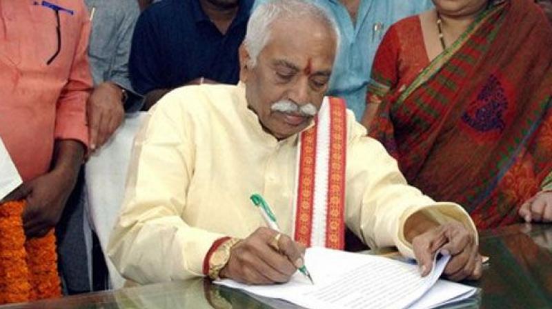 Labour Minister Bandaru Dattatreya. Labour Minister Bandaru Dattatreya.