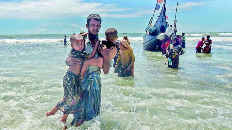 The Rohingya are Muslims, settled in Myanmar and subject to genocidal attacks by a military that sees them as unwanted and by the Buddhist majority that condemn them as unwanted aliens. The Rohingya are Muslims, settled in Myanmar and subject to genocidal attacks by a military that sees them as unwanted and by the Buddhist majority that condemn them as unwanted aliens.