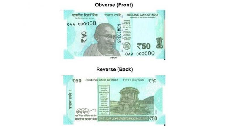 New notes will have designs and geometric patterns aligning with the overall colour schemes, both at the obverse and reverse. (Photo: PTI) New notes will have designs and geometric patterns aligning with the overall colour schemes, both at the obverse and reverse. (Photo: PTI)