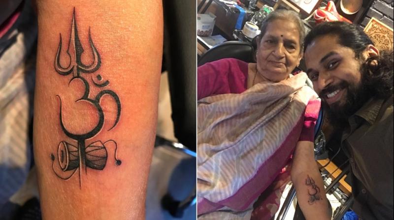 Jhavar says that the tattoo iis to show thankfulness and gratitude for a fulfilling life. Jhavar says that the tattoo iis to show thankfulness and gratitude for a fulfilling life.
