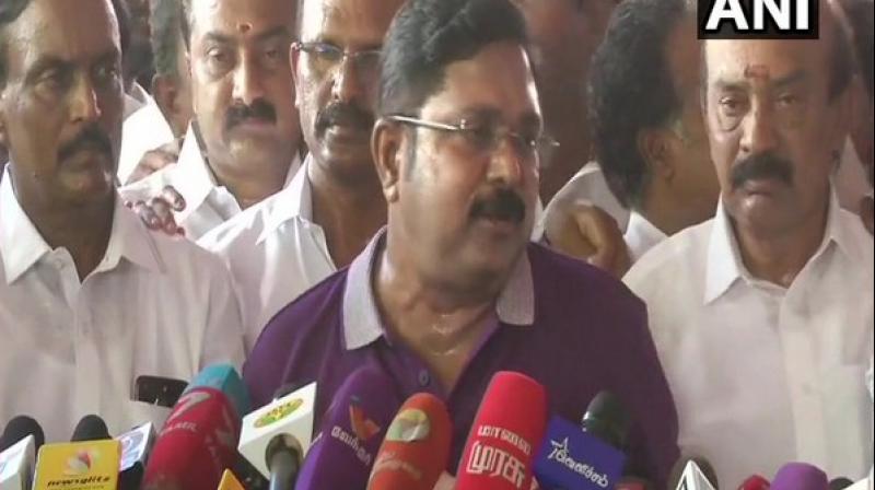 ‘It is very strange that many of our supporters had voted for our party but their votes have not been registered, there are instances where no votes were cast for our party. How is it possible?’ AMMK leader TTV Dhinakaran said. (Photo: ANI) ‘It is very strange that many of our supporters had voted for our party but their votes have not been registered, there are instances where no votes were cast for our party. How is it possible?’ AMMK leader TTV Dhinakaran said. (Photo: ANI)