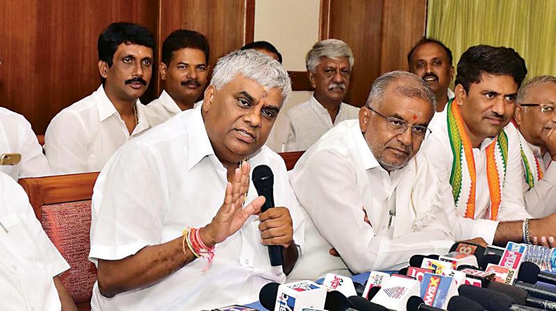 Public Works Minister H.D. Revanna addresses the media in Mysuru on Thursday (Photo: KPN) Public Works Minister H.D. Revanna addresses the media in Mysuru on Thursday (Photo: KPN)