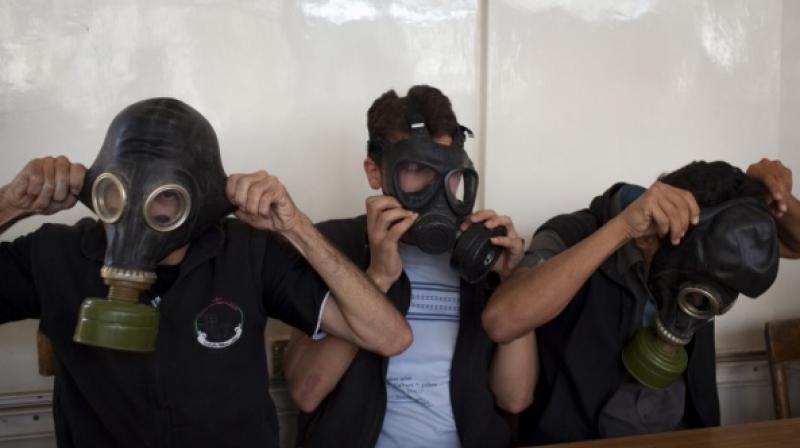 An officer with the anti-terrorism forces said seven soldiers suffered breathing problems and were treated in a nearby field clinic. (Photo: AFP) An officer with the anti-terrorism forces said seven soldiers suffered breathing problems and were treated in a nearby field clinic. (Photo: AFP)