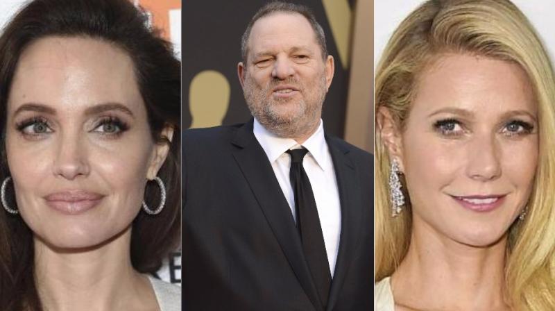 Both Angelina Jolie and Gwyneth Paltrow's ex Brad Pitt is also a part of allegations against Harvey Weinstein. (Photos: AP) Both Angelina Jolie and Gwyneth Paltrow's ex Brad Pitt is also a part of allegations against Harvey Weinstein. (Photos: AP)